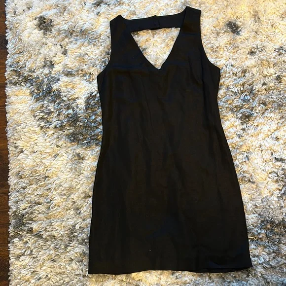 black a line dress with short sleeves Black Warm Cotton Flannel A-Line Short Sleeves Dress 30